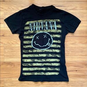Nirvana "Smiley Stripes" T-Shirt